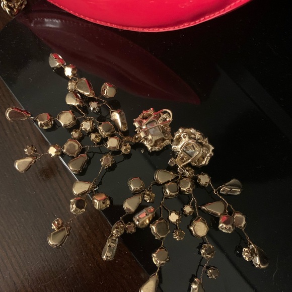 Zara Gold and Silver Crystal Drop Earrings - Picture 5 of 7